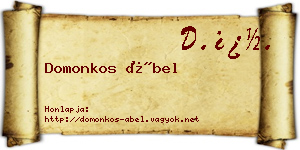 Domonkos Ábel névjegykártya